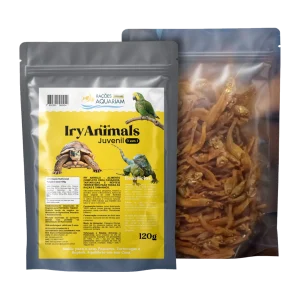 IryAnimals Juvenil 120g — Répteis e Aves 3 em 1 — frente e verso