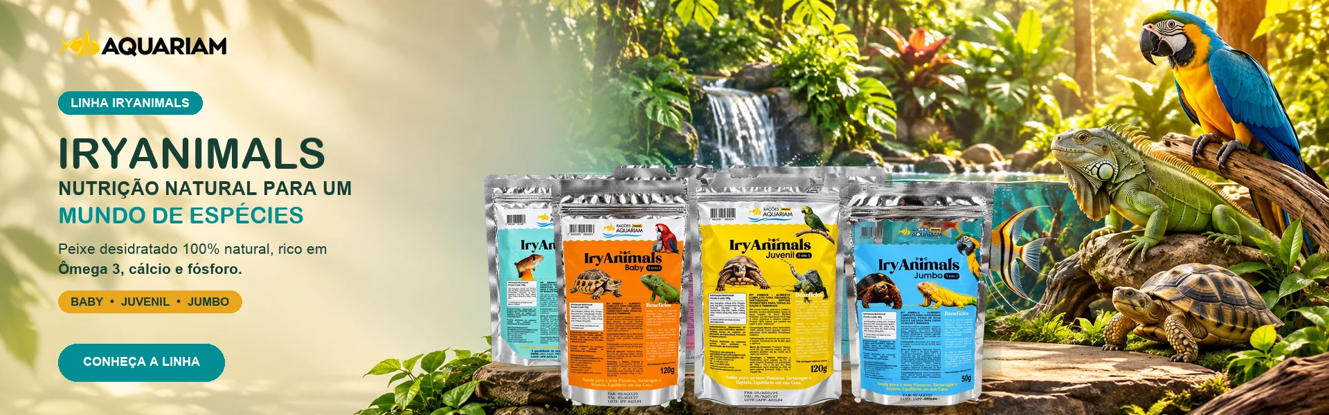Linha IryAnimals — nutrição natural para um mundo de espécies